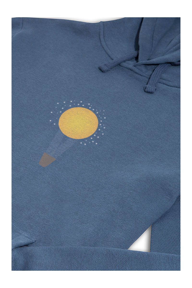 Navy Premium Cotton Dawn Sun Design Pullover Hoodie