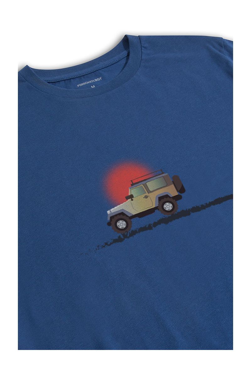 Navy Soft Fabric Discovery Design Short Sleeve Tee
