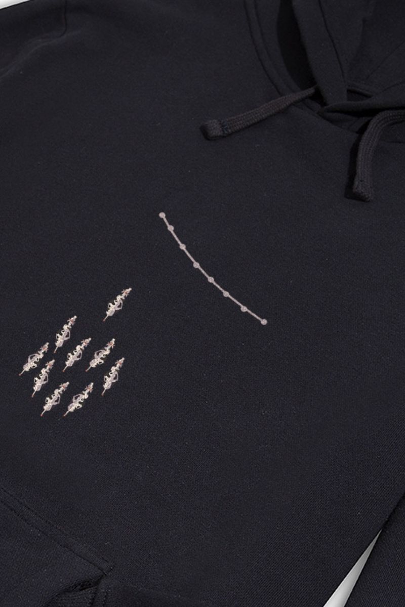 Black Premium Cotton Lead Design Pullover Hoodie