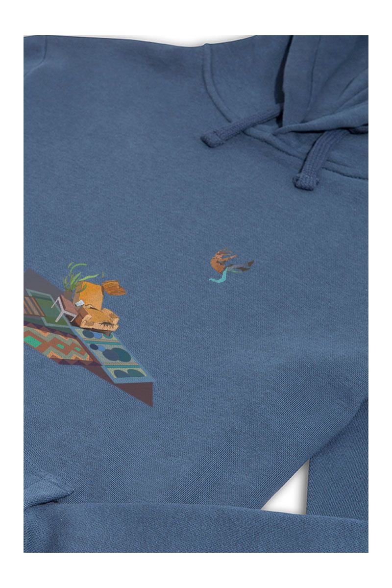 Navy Premium Cotton Woolgather Design Pullover Hoodie