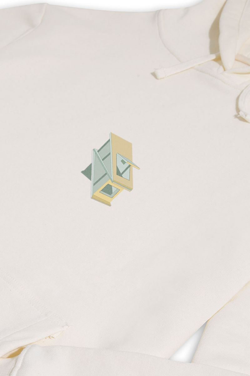 Ecru Premium Cotton The Sky  Design Pullover Hoodie