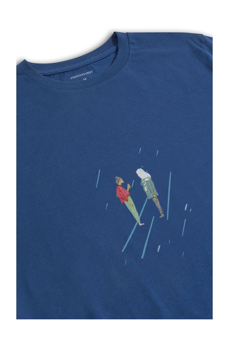 Navy Soft Fabric Obitus Design Short Sleeve Tee