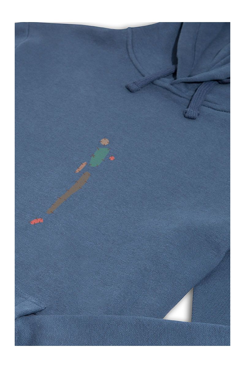 Navy Premium Cotton Ribut Design Pullover Hoodie