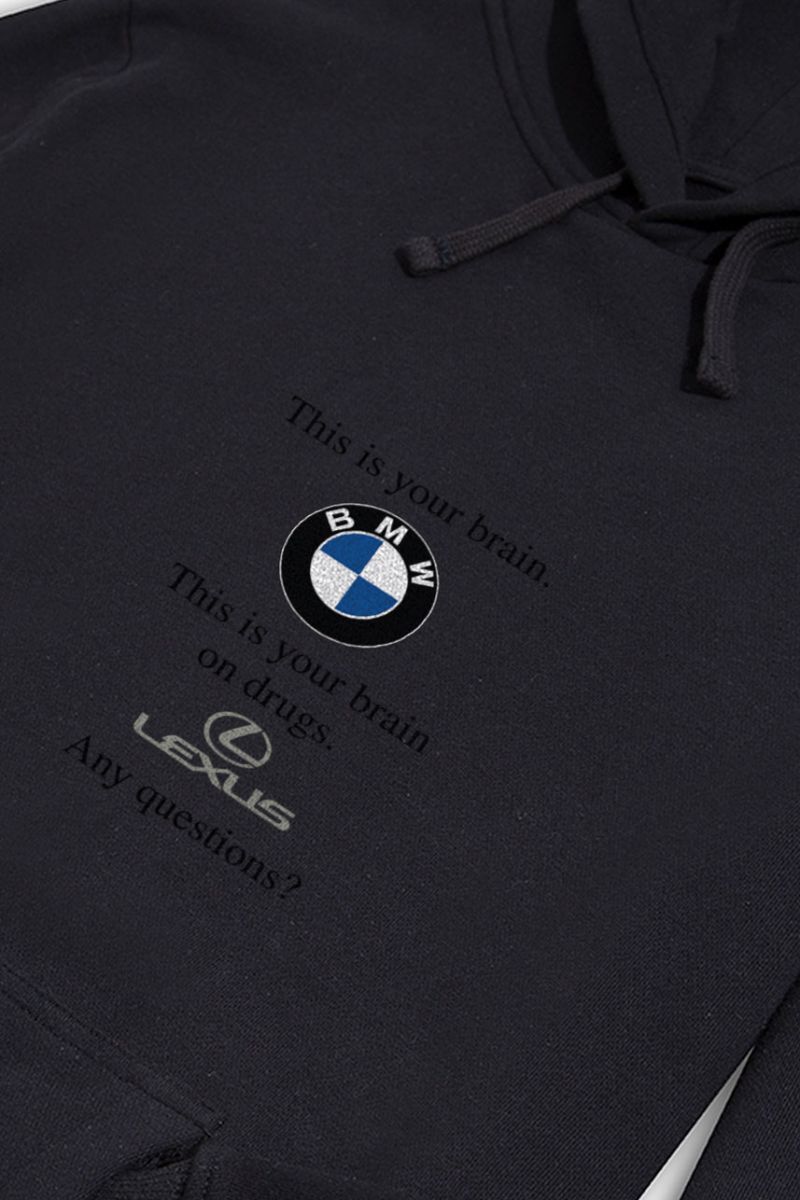 Black Premium Cotton Any Question ? Design Pullover Hoodie