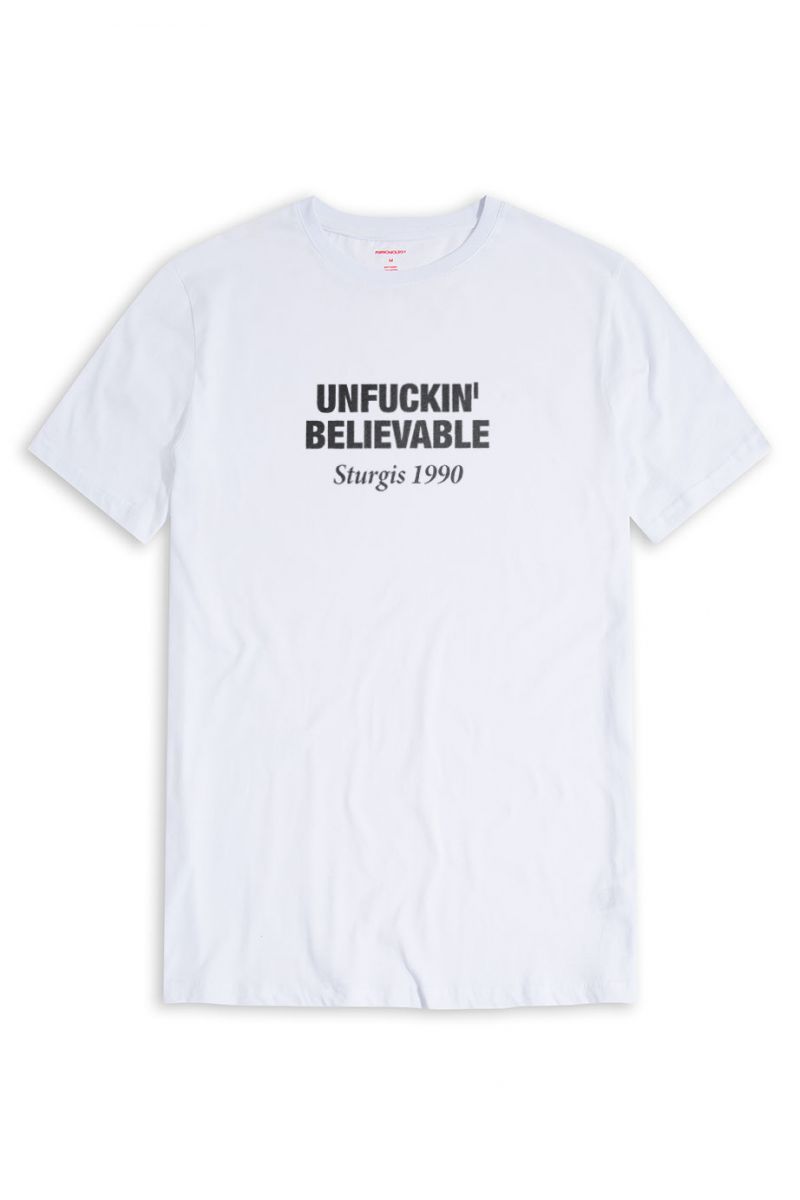 White Soft Fabric Unfuckin' believable Design Short Sleeve Tee