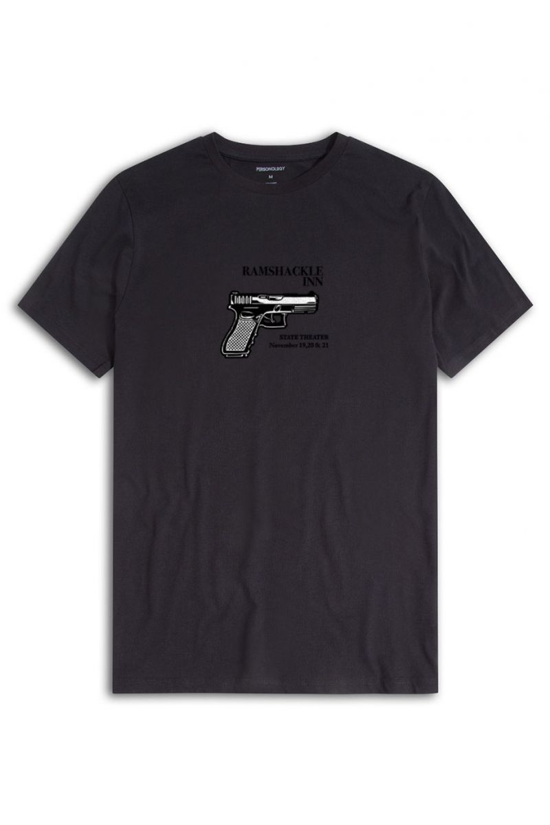 Black Soft Fabric ramshackle inn  Design Short Sleeve Tee