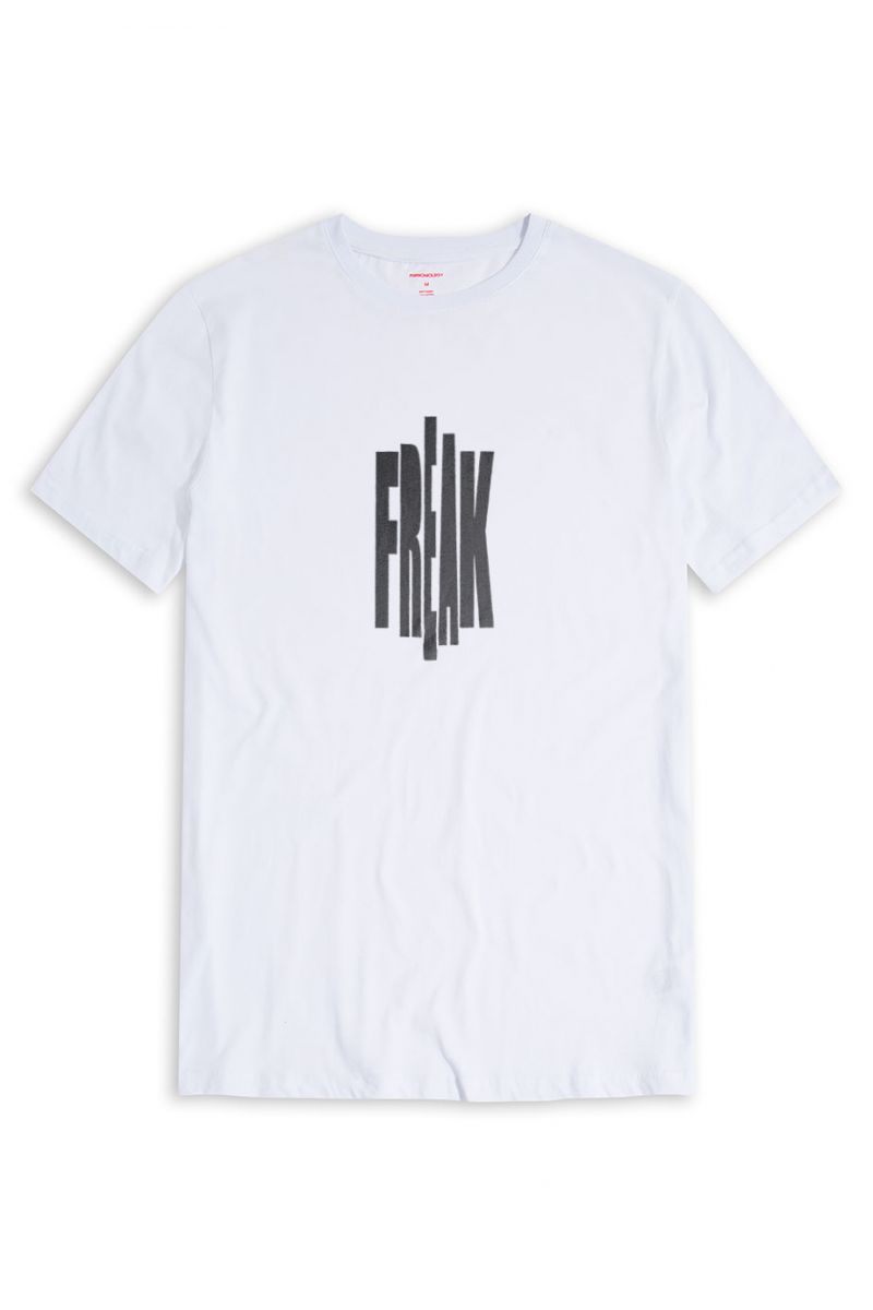 White Soft Fabric Freak Design Short Sleeve Tee
