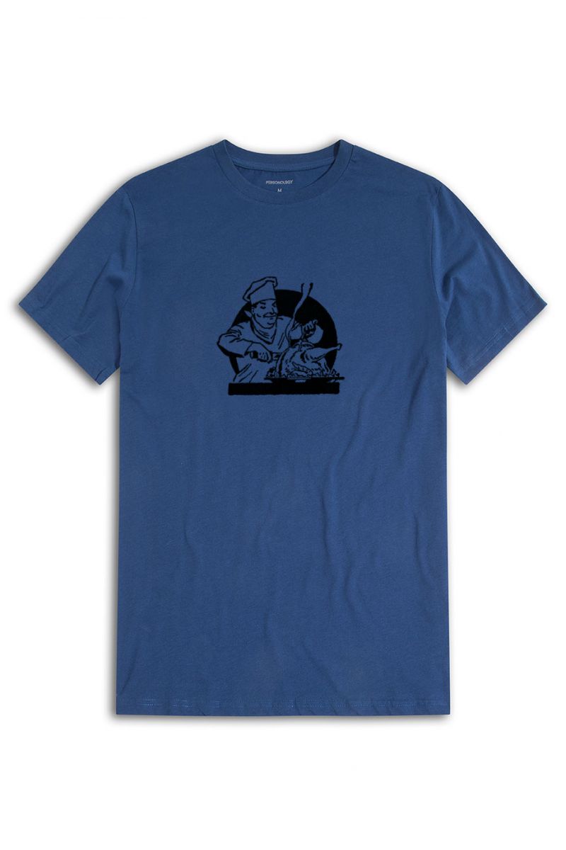 Navy Soft Fabric Thanksgiving Design Short Sleeve Tee