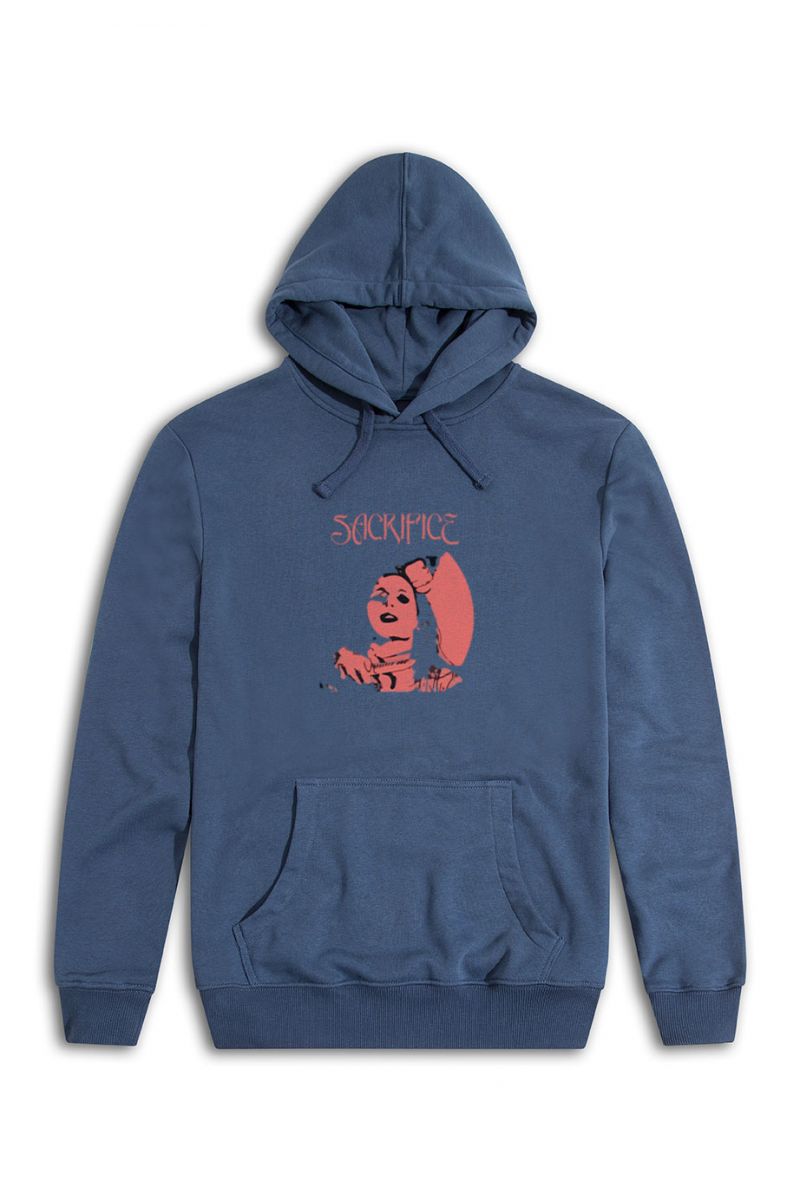 Navy Premium Cotton Sacrifice Design Pullover Hoodie