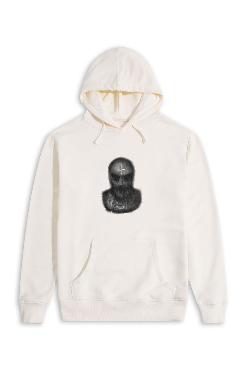 Ecru Premium Cotton Halloween Design Pullover Hoodie
