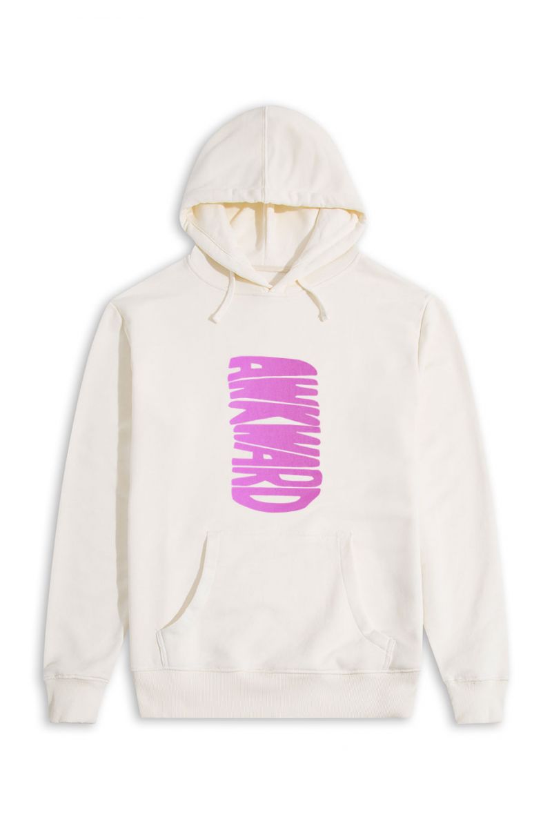 Ecru Premium Cotton Awkward Design Pullover Hoodie