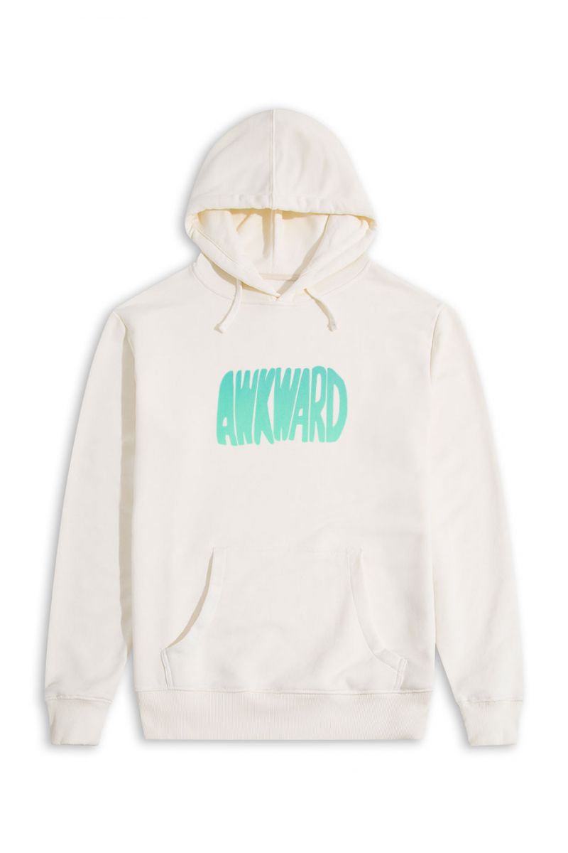 Ecru Premium Cotton Awkward Design Pullover Hoodie