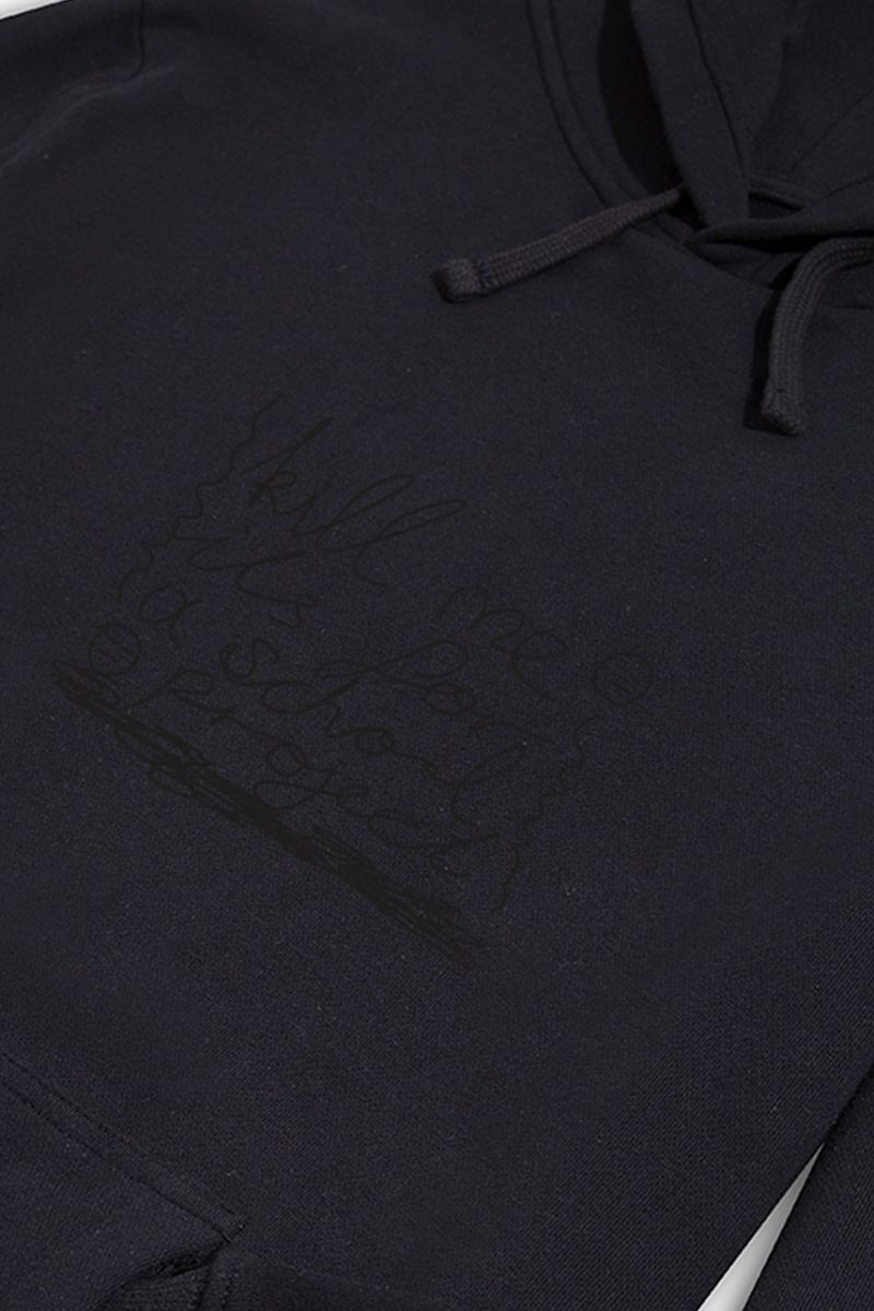 Black Premium Cotton Kill Me İt's for a School Project Design Pullover Hoodie