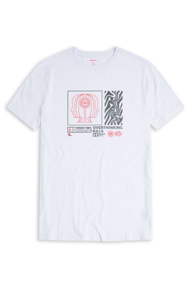 White Soft Fabric OCD Design Short Sleeve Tee