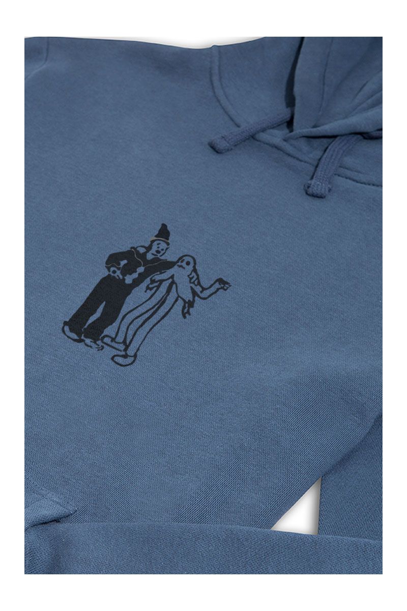 Navy Premium Cotton  Design Pullover Hoodie