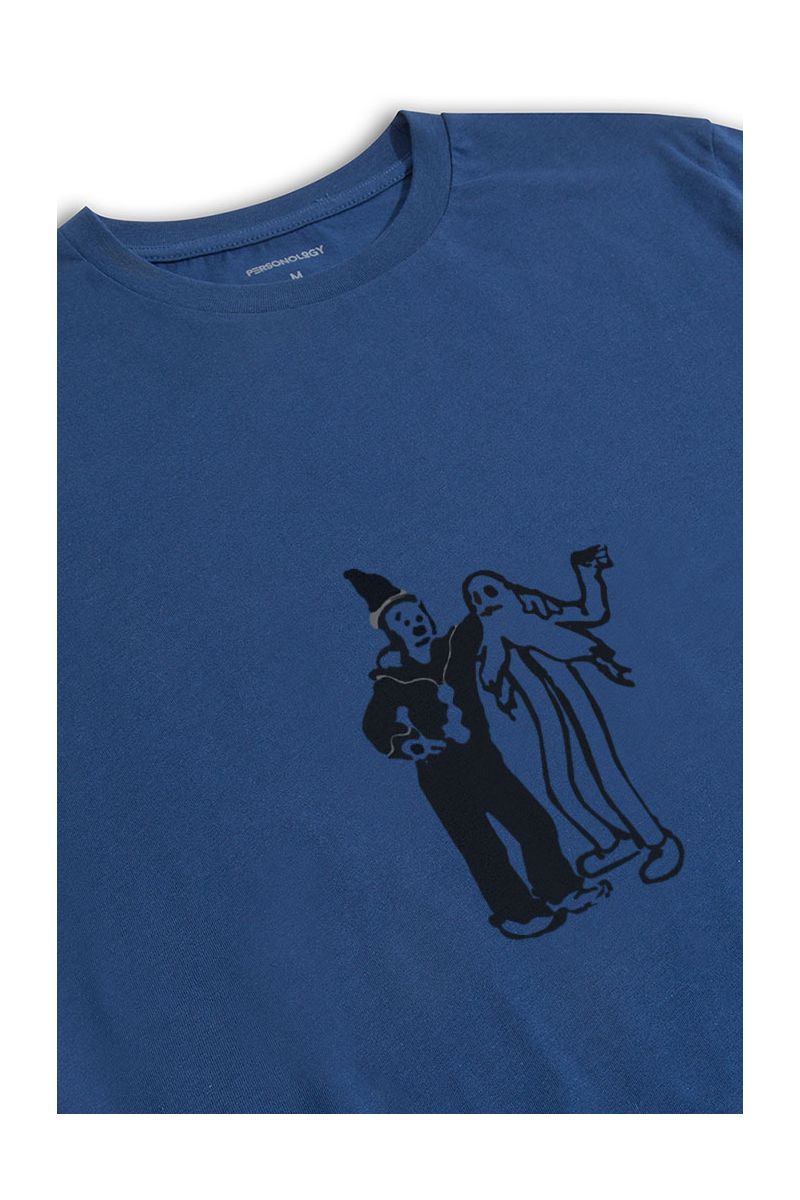 Navy Soft Fabric  Design Short Sleeve Tee