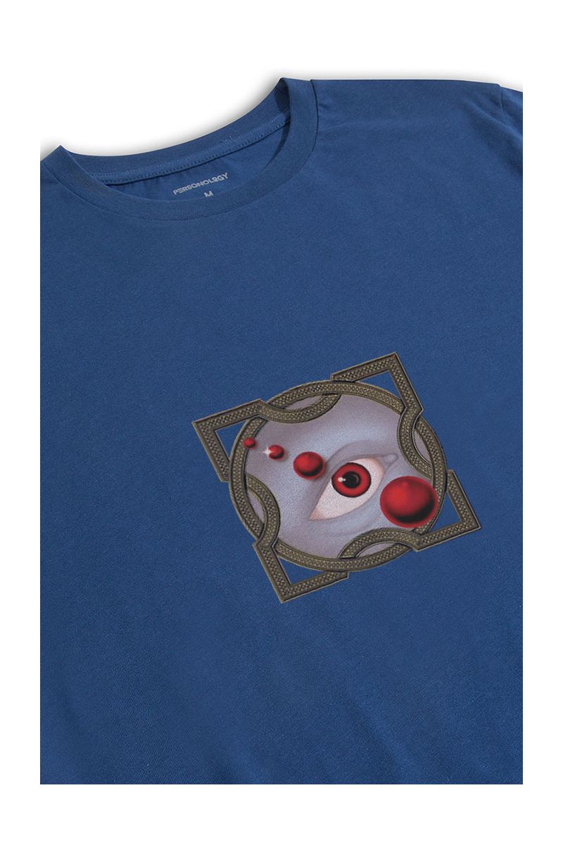 Navy Soft Fabric  Design Short Sleeve Tee