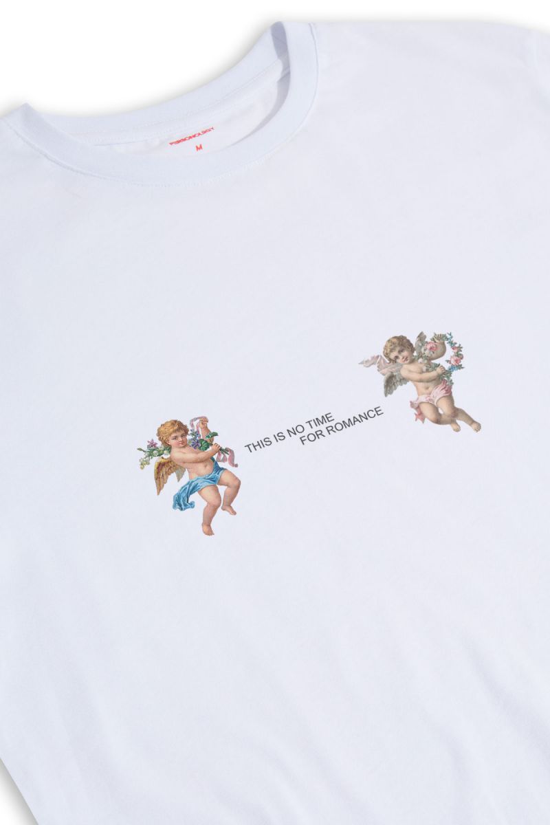 White Soft Fabric Romance Design Short Sleeve Tee