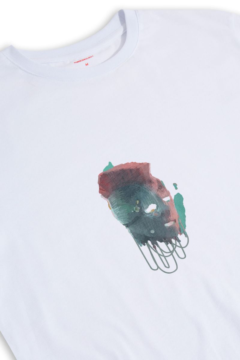 White Soft Fabric Punk Design Design Short Sleeve Tee