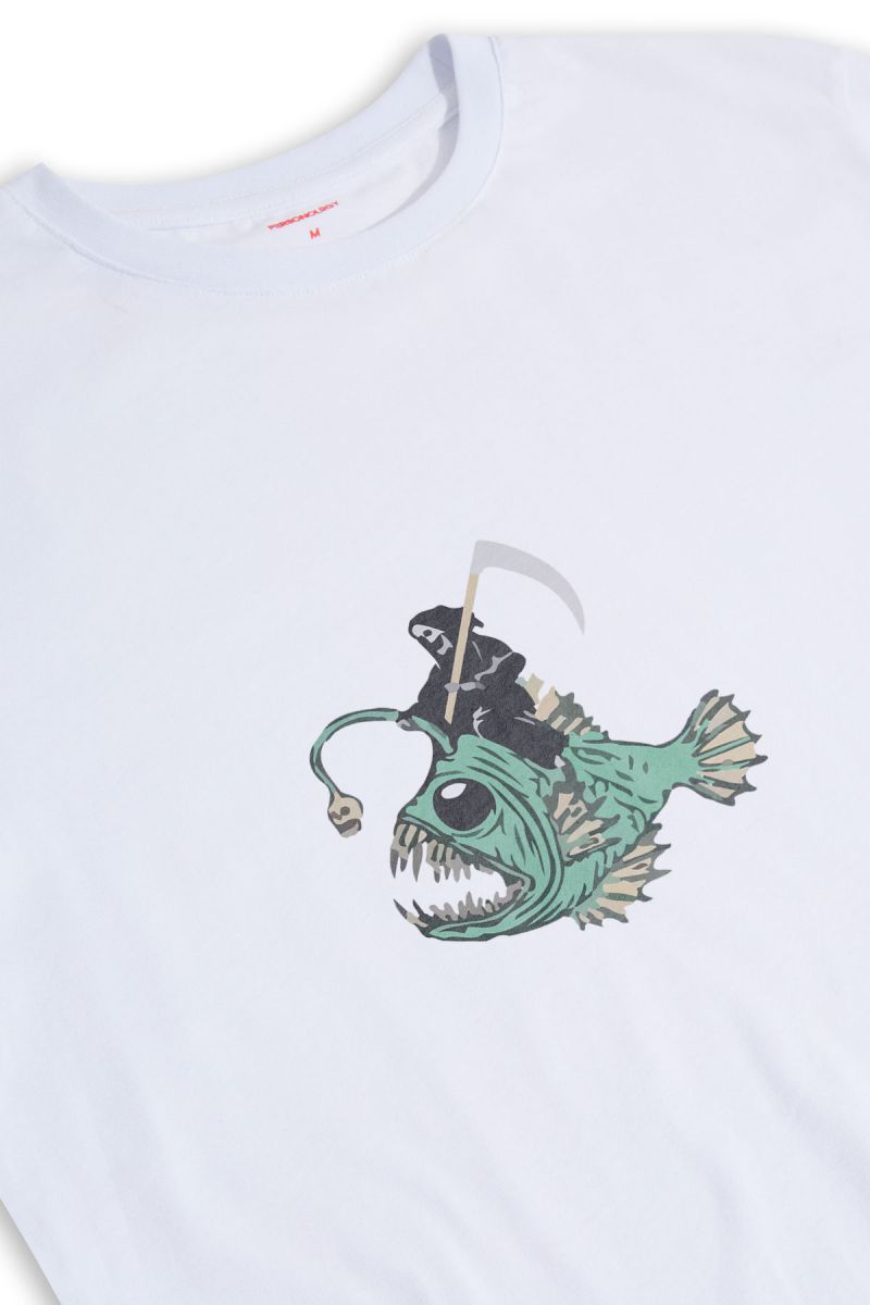 White Soft Fabric  Design Short Sleeve Tee