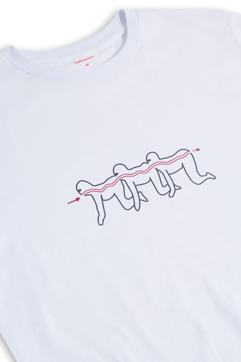 White Soft Fabric  Design Short Sleeve Tee