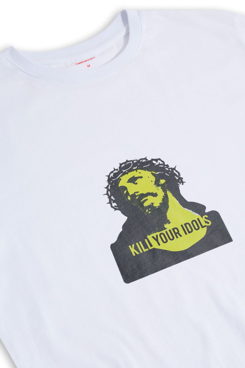 White Soft Fabric  Design Short Sleeve Tee