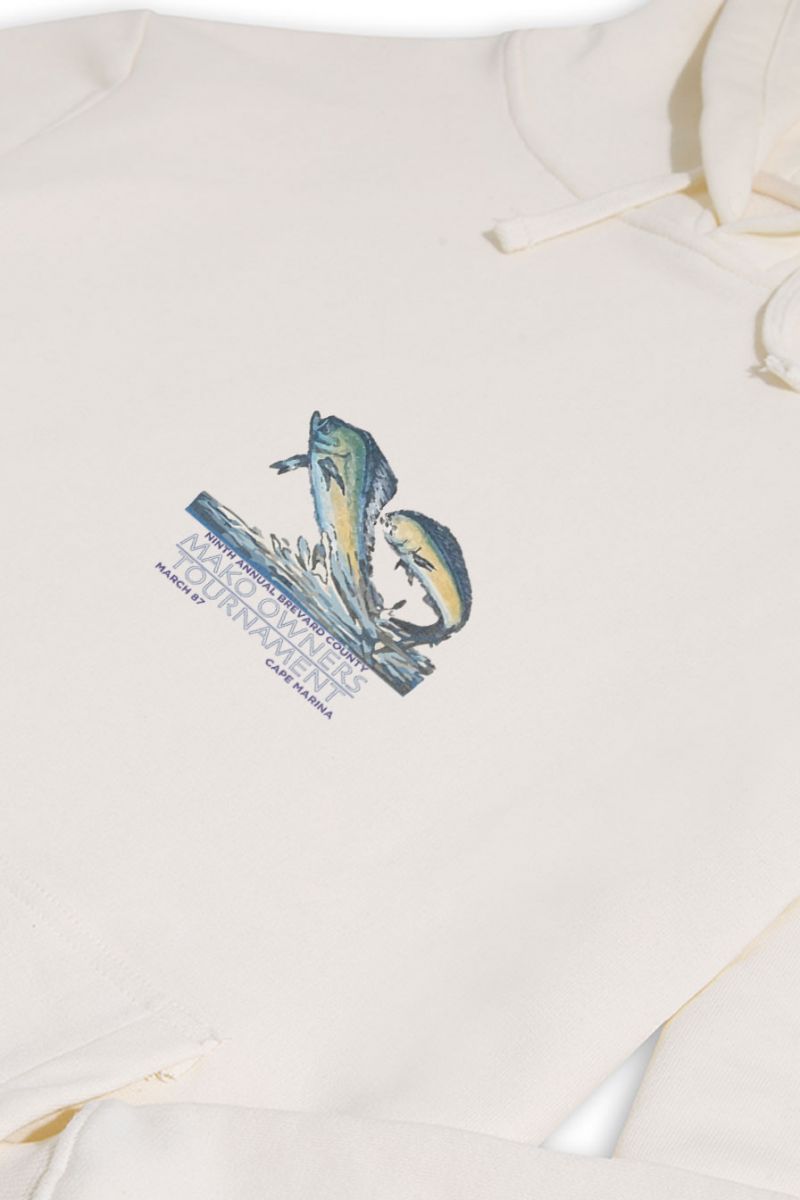 Ecru Premium Cotton  Design Pullover Hoodie