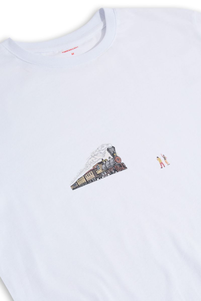 White Soft Fabric  Design Short Sleeve Tee