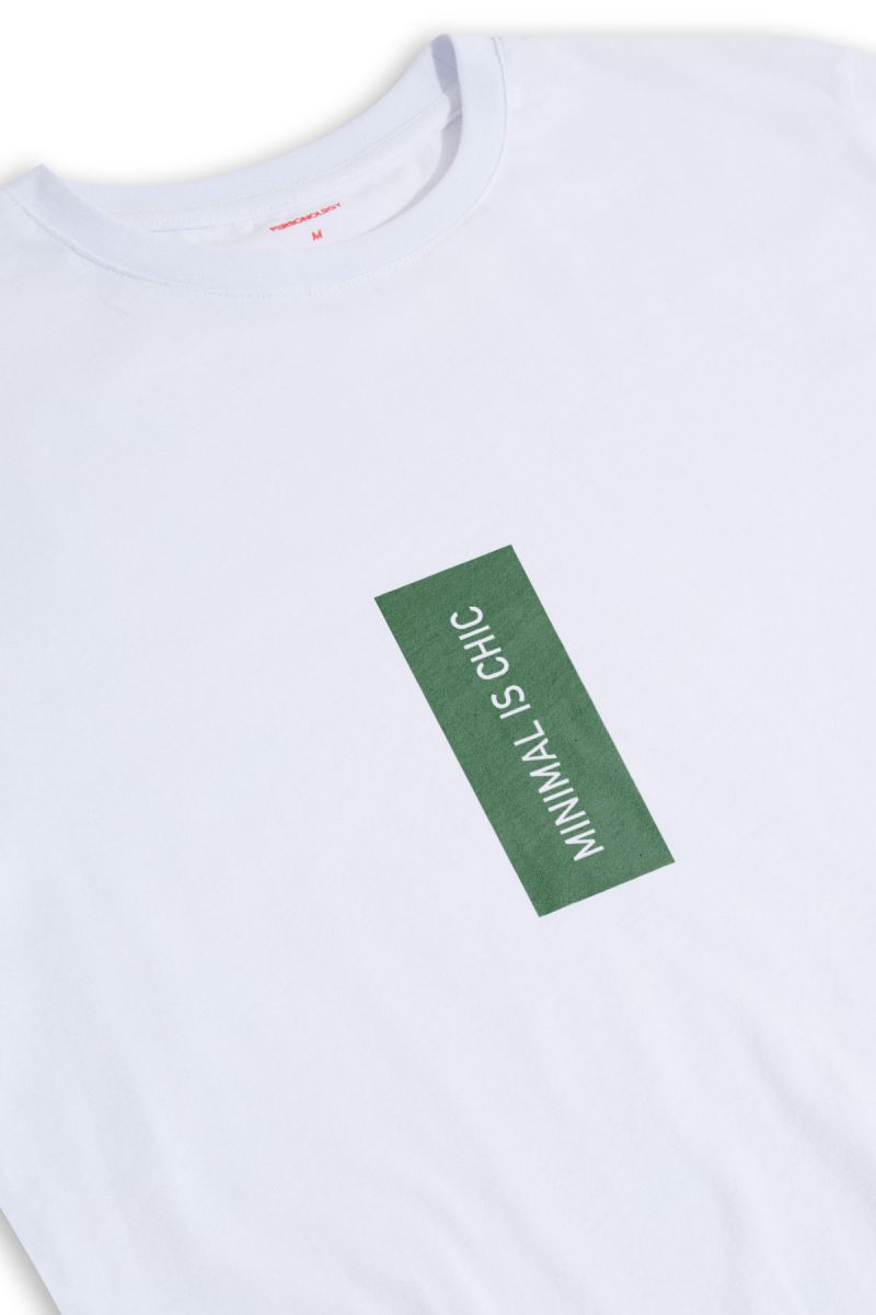 White Soft Fabric Minimal is Chic Design Short Sleeve Tee