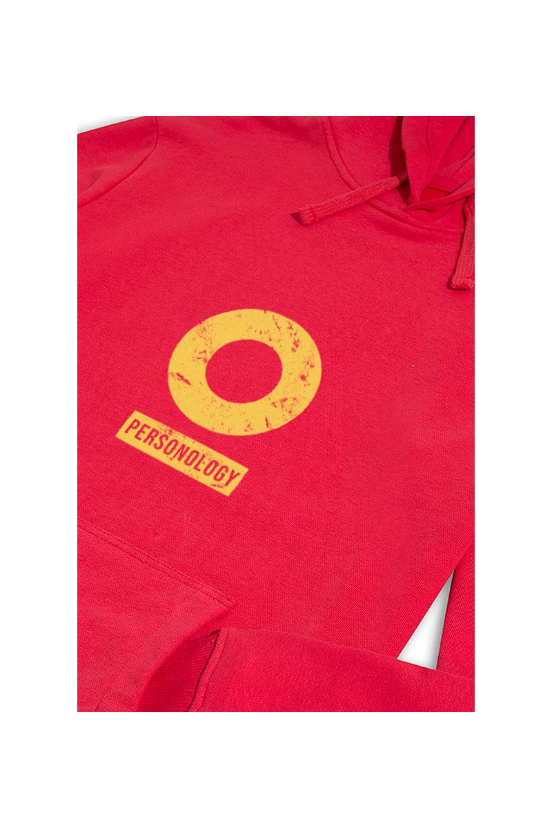 Red Premium Cotton Basic Design Pullover Hoodie