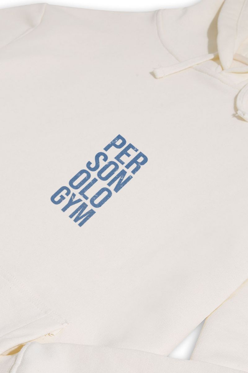 Ecru Premium Cotton Personologym Design Pullover Hoodie