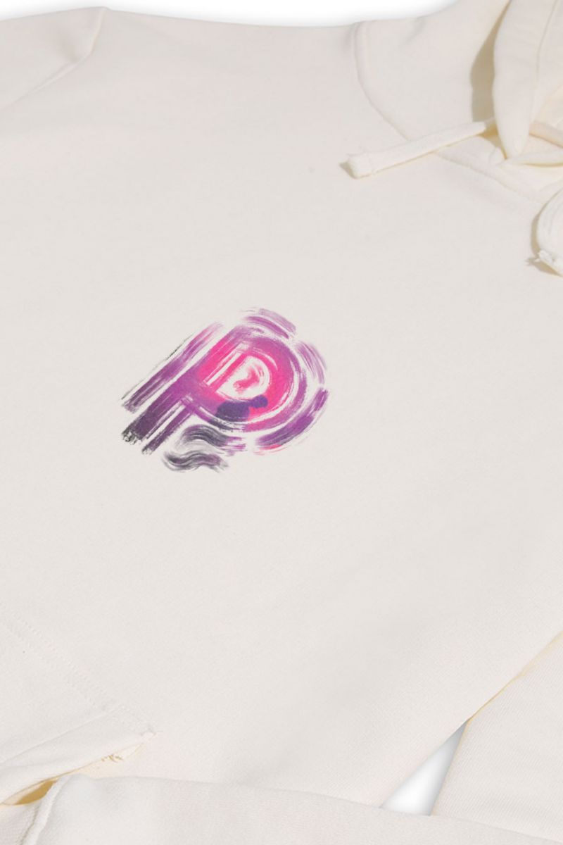 Ecru Premium Cotton Lost Design Pullover Hoodie
