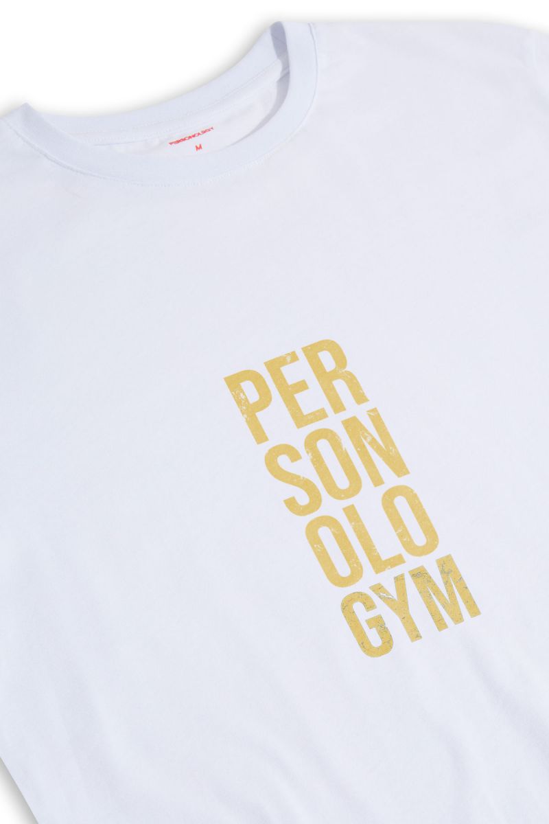 White Soft Fabric Personologym Design Short Sleeve Tee