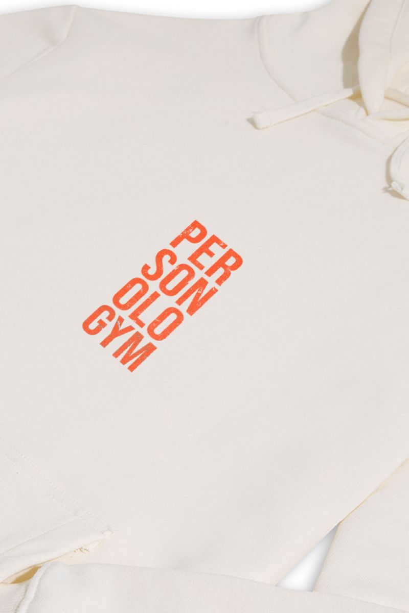 Ecru Premium Cotton Personologym Design Pullover Hoodie