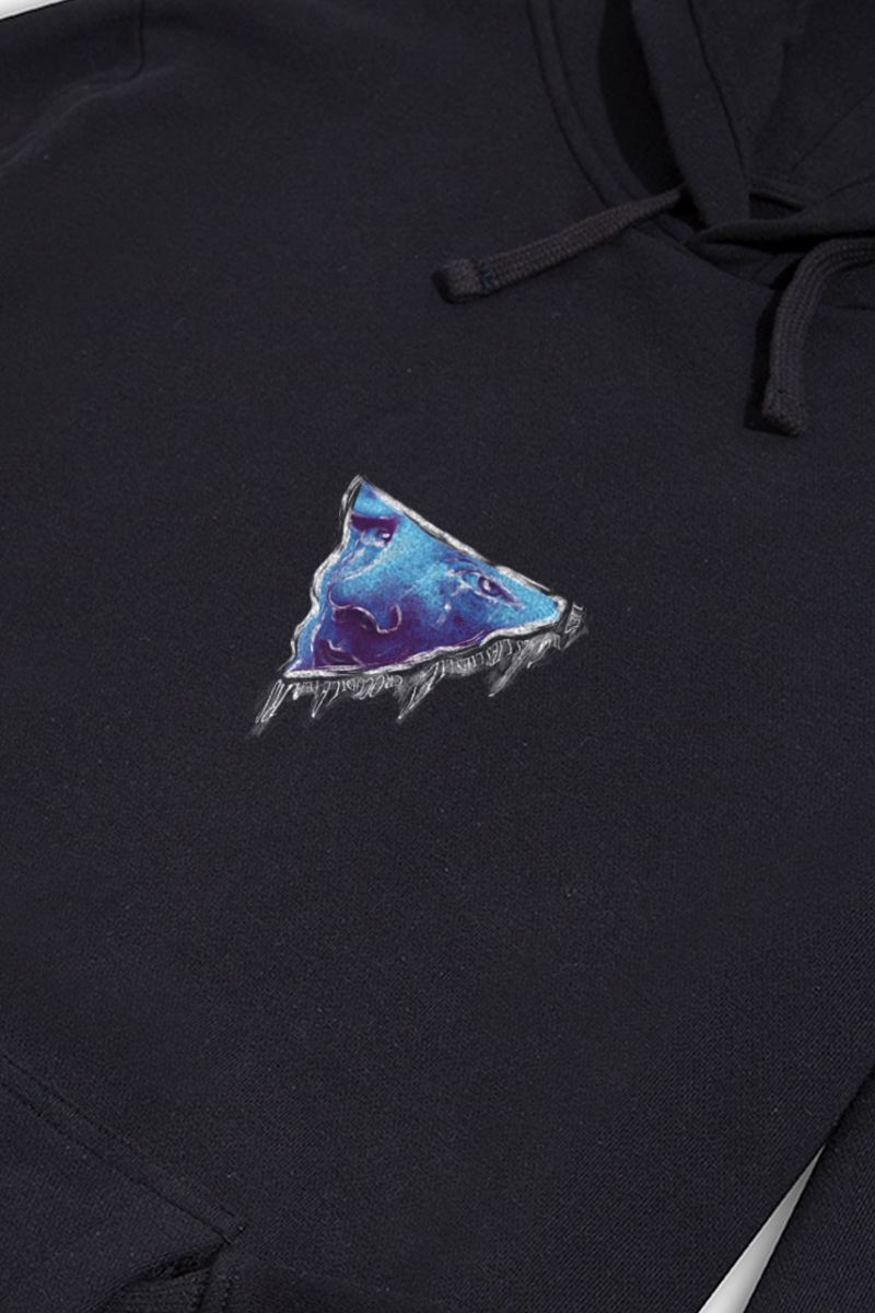Black Premium Cotton Crocodile Tears Design Pullover Hoodie