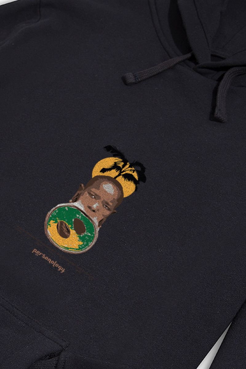 Black Premium Cotton Ethiopian Beauty Design Pullover Hoodie