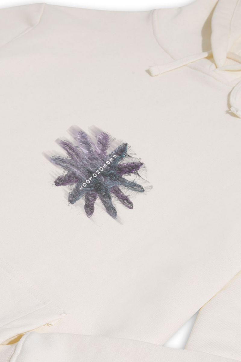 Ecru Premium Cotton Seastar Design Pullover Hoodie