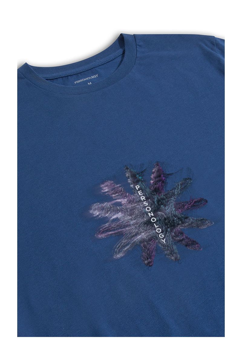 Navy Soft Fabric Seastar Design Short Sleeve Tee