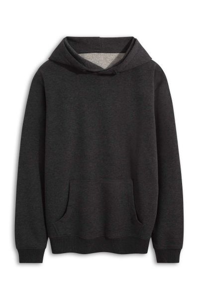 Dark Grey Premium Cotton Basic Design Pullover Hoodie