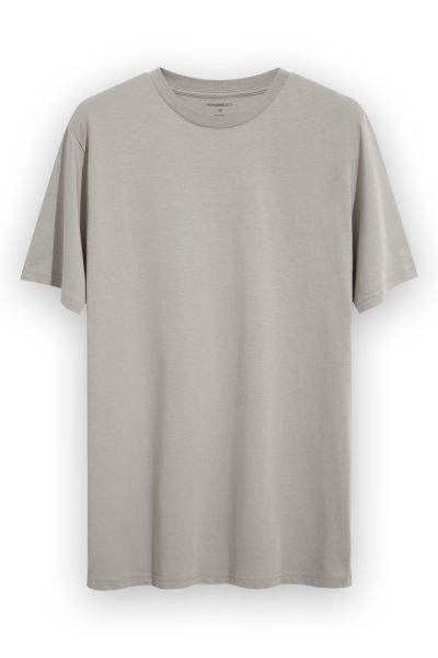 Grey Soft Fabric Basic Design Short Sleeve Tee