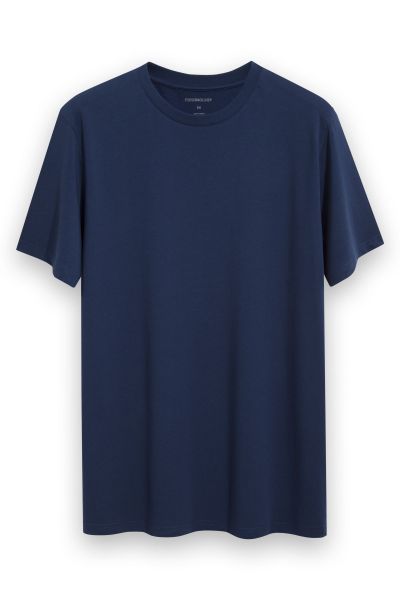 Navy Soft Fabric Basic Design Short Sleeve Tee