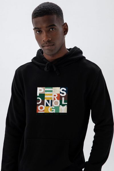 Black Premium Cotton Everyday as You Dream Design Pullover Hoodie