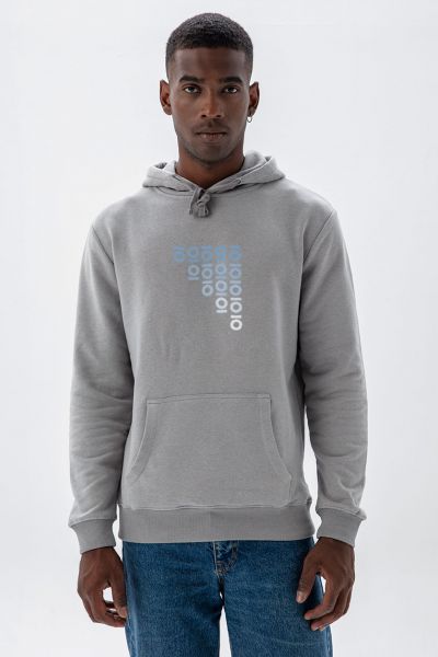 Grey Premium Cotton Personologo Design Pullover Hoodie