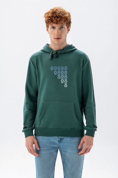 Green Premium Cotton Personologo Design Pullover Hoodie