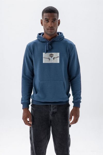 Navy Premium Cotton Benzema Design Pullover Hoodie