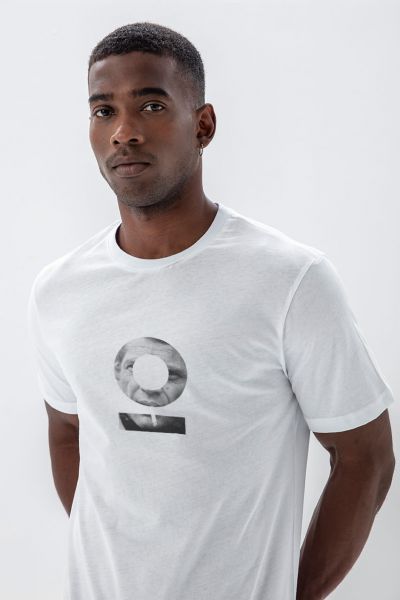 White Soft Fabric Steve Tee Design Short Sleeve Tee