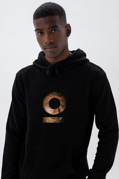 Black Premium Cotton Steve Tee Design Pullover Hoodie