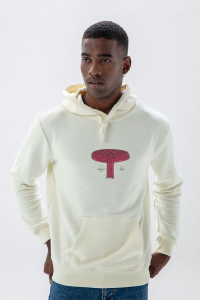 Ecru Premium Cotton Sufism Design Pullover Hoodie