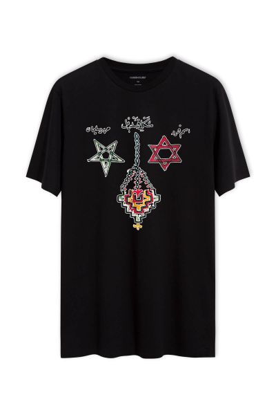 Black Soft Fabric Theology Design Short Sleeve Tee