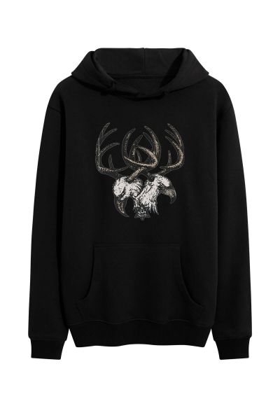 Black Premium Cotton Illuminati Design Pullover Hoodie